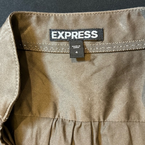 Express Tan Ruffle Midi Dress - Picture 3 of 8